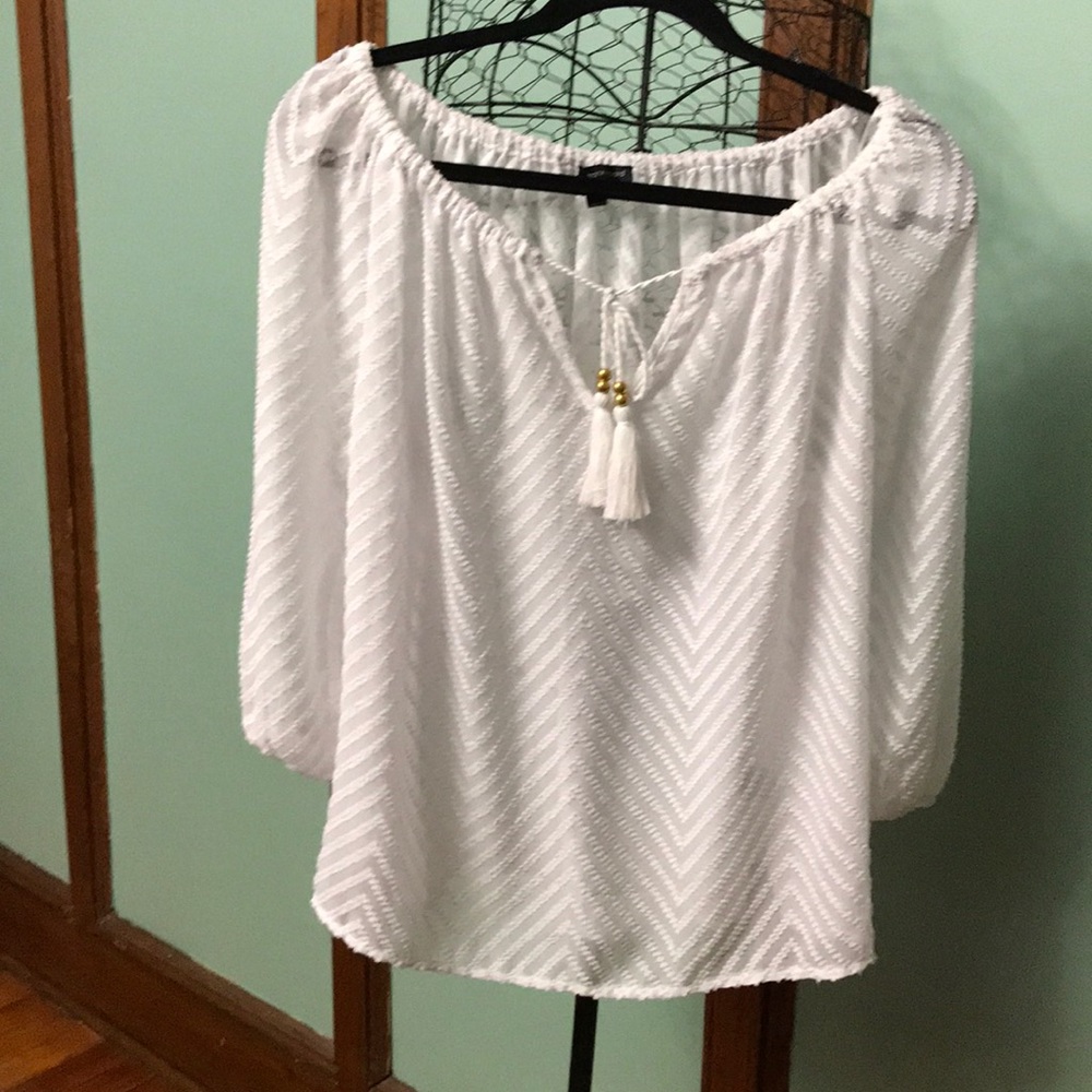 Sheer white blouse